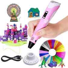 3D Printing Pen Set Doodle Printer Drawing 12 Colours PLA Filament Gift For Kids