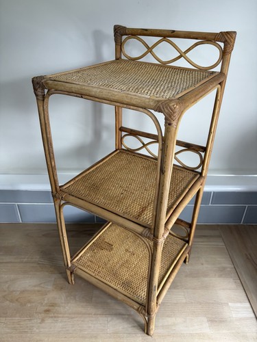Vintage bamboo console side - vintage,