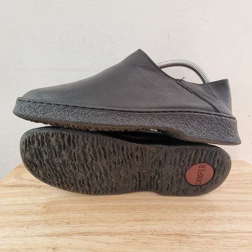 Camper black leather - black, slip