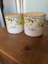 Coffee Sugar Ceramic Jars Set
