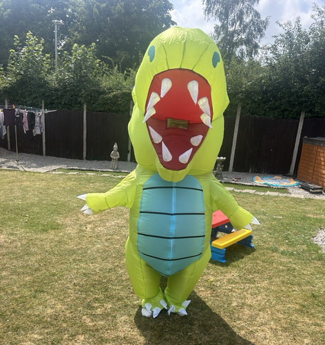 Inflatable green dinosaur - inflatable,
