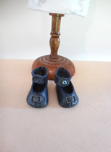 Little navy blue real leather - real,