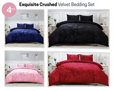 4 Pieces Crushed Velvet Duvet