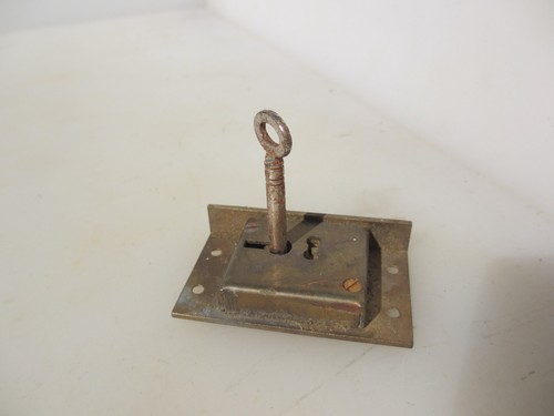 Vintage brass cabinet lever - brass,
