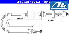 CLUTCH CABLE 24.3728-1023.2