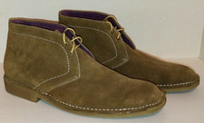 Gucinari Tan Suede Leather Desert Mens Ankle Boots Size EU 46 UK 12 New