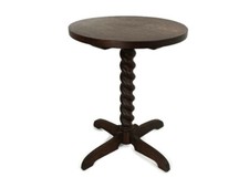 Round Barley Twist hand carved