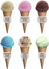 Set of 6 Ice cream van