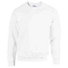 Mens Gildan Work Sweatshirt Heavy Blend Jumper Pullover Sweater Plain Crew Neck