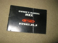 Rieju MRX Motorcycle Owner's Manual Handbook