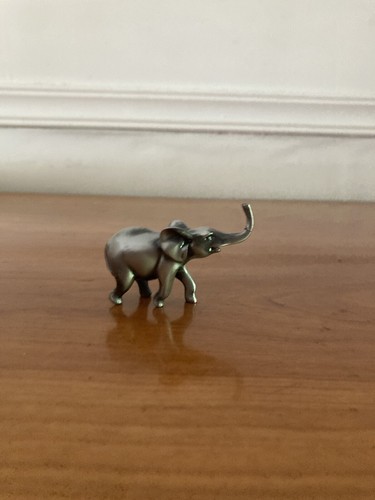 Pewter elephant paperweight - elephant,