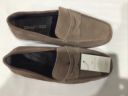 Brown suede loafers - brown,