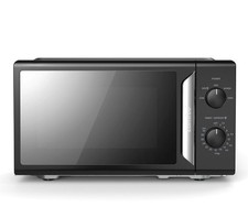 COMFEE 19L 700W Black and Mirror Mini Microwave Oven Manual Timer Please read