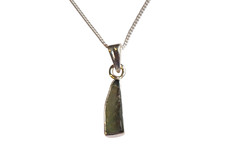 Silver Set Moldavite Pendant