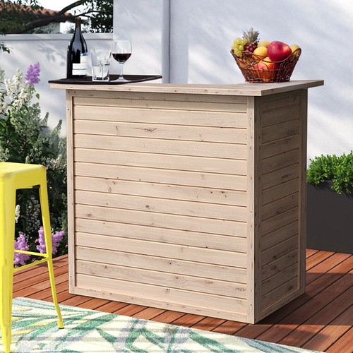 Solid wood reception desk bar - solid,