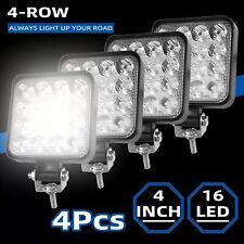 2/4/8PCS 4inch LED Work Light Truck OffRoad Tractor Lights Lamp 12V Square 4Inch