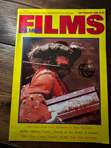 Film and filming sept 1986 - and,
