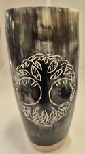 Buffalo Horn mug with Viking