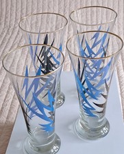 Set of 4 retro cordial / water/whatever you like drinking glasses