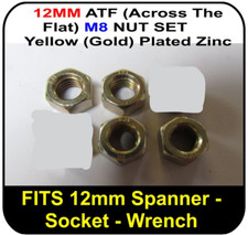[D1] 4 x 12mm ATF (Across The Flats) TWIN CARB NUTS VW Beetle Bug Bus T1 T2