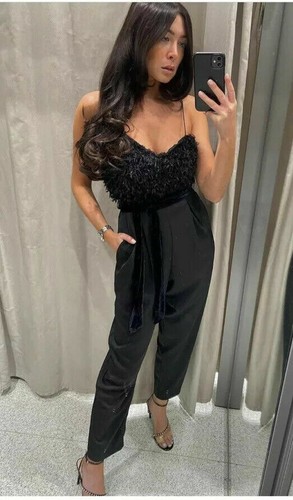 Zara black feather effect - zara,