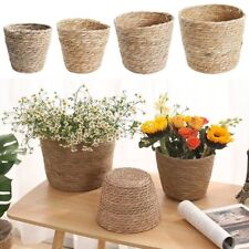 1Pcs Rattan Straw Flower Pot