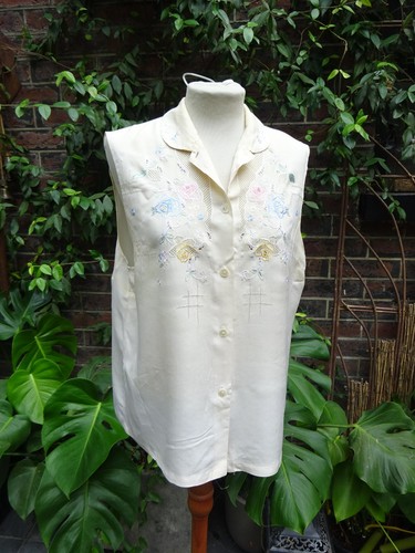 Vintage embroidered silk - vintage,