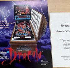 Williams Pinball Dracula Flyer & Operators Handbook 1993