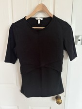 H&M Mama Maternity Nursing Black T-Shirt Medium Great Condition Nursing Top