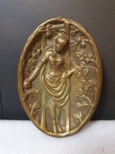 Antique Bronze Risque Fun Erotic 2 Sided Naughty Soap Dish (Eve Picking Apples)