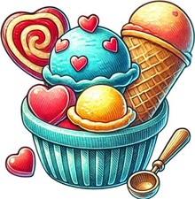 Valentine's Day Ice Cream Wall