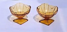 Sowerby Art Deco Amber Glass