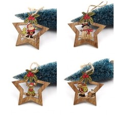 4pcs Christmas Wooden Tree