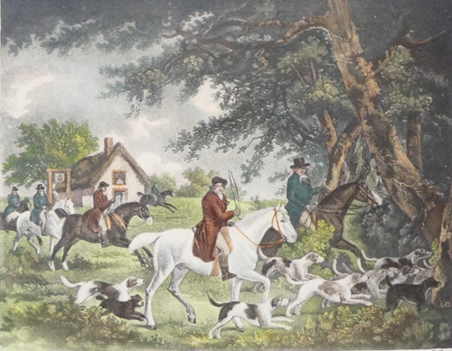 Fox hunting print hand - fox,