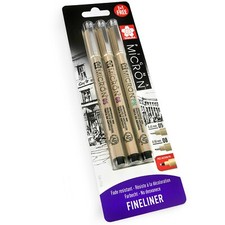 3 x Sakura Pigma Micron -