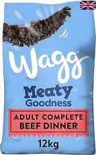 Wagg Meaty Goodness Complete Dry Adult Dog Food Beef Dinner 12kg FRee Shipping A