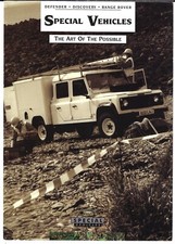 Land Rover Special Vehicles 1995-96 UK Brochure Defender Discovery Range Rover 