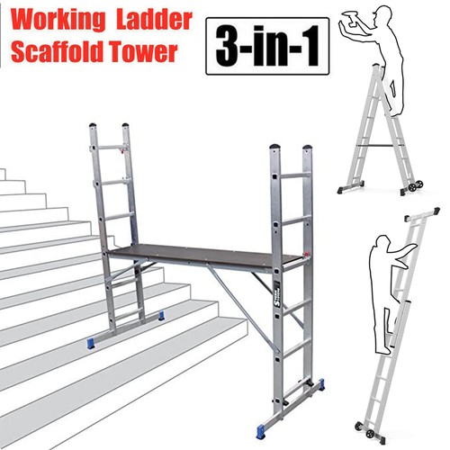 Aluminium scaffolding ladder - aluminium,