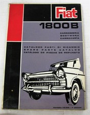 FIAT 1800 B Illustrated Car Parts List 1963 #110.449  IV-1963-1000 Multi Lang