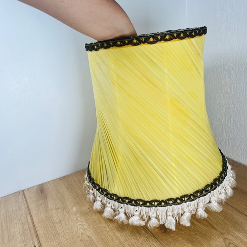 Vintage yellow pleated chiffon - vintage,