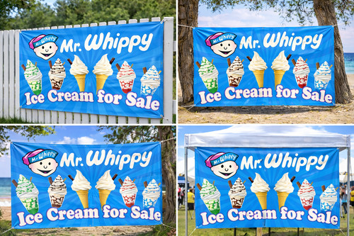 Whippy ice cream banner - ice, pvc