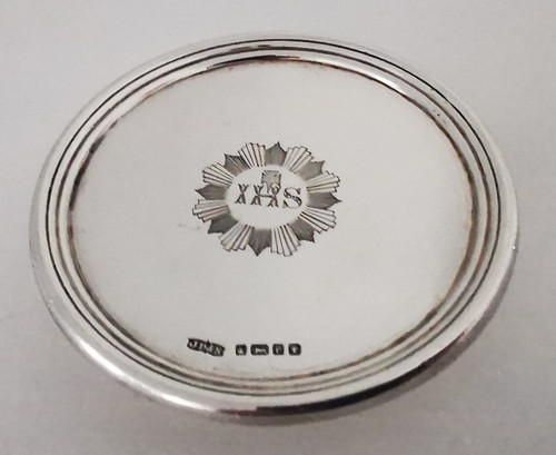 Victorian solid silver paten - silver,