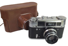 Vintage FED-4 Rangefinder Film Camera FED N-61 Lens with Leather Case - WORKING