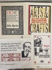 4 Clinker Press Motto Broadsides Frank Lloyd Wright Arts & Craft Andre Chaves