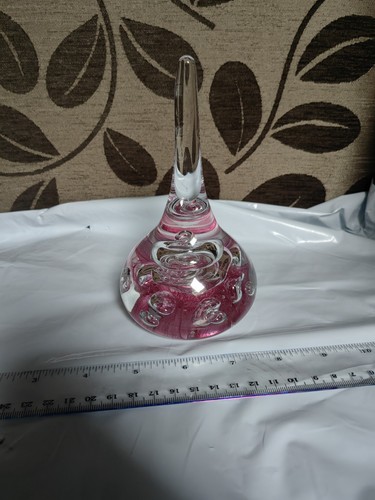 Large pink heavy - heavy, glass