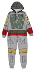 Star Wars Men's Boba Fett Hooded Costume Union Suit One-Piece Loungewear (S)