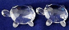 Swarovski Crystal "BABY TORTOISES x 2" Mint Condition-Original Box