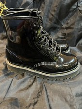 Dr Martens Black Patent Boots Sz 6