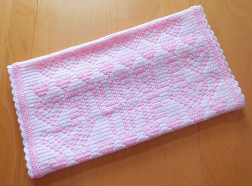 New crochet baby blanket - new,