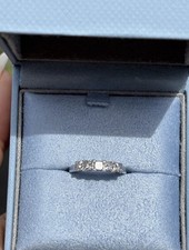 18Ct White Gold 1 Ct IGI Diamond Half Eternity Anniversary Wedding Ring - Size J